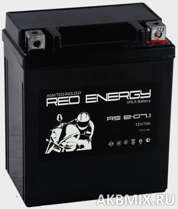 Аккумулятор Red Energy RS 12-07.1 (12V, 7Ah, 110A) [YTX7L-BS]