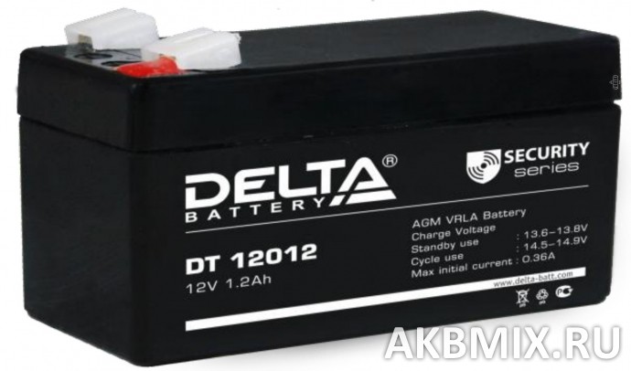 Аккумулятор Delta DT 12012 (12V, 1.2Ah)