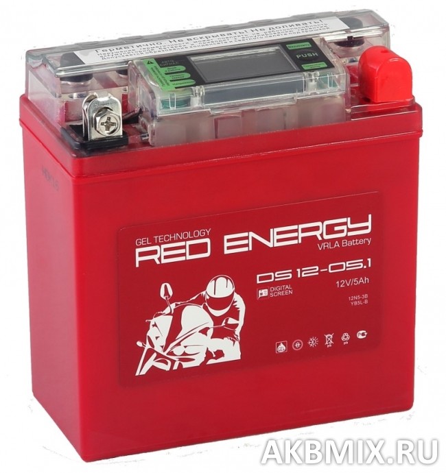 Аккумулятор Red Energy DS 12-05.01 (12V, 5Ah, 50A) [12N5-3B, YB5L-B]