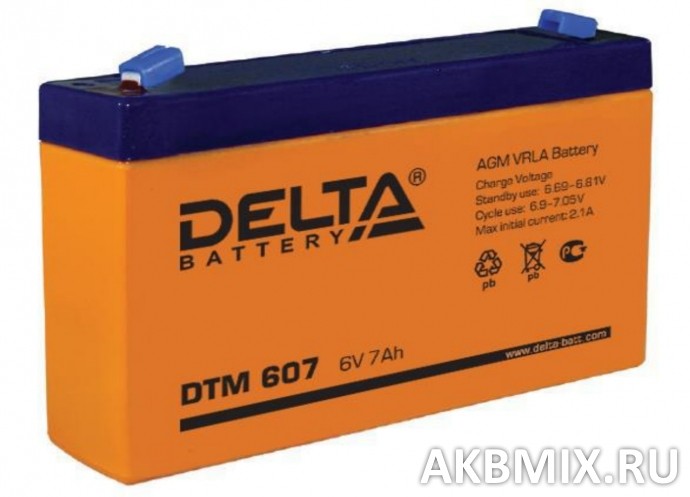 Аккумулятор Delta DTM 607 (6V, 7Ah)