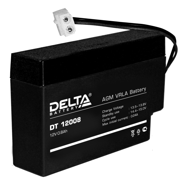 Аккумулятор Delta DT 12008 (12V, 0.8Ah)