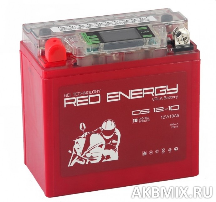 Аккумулятор Red Energy DS 12-10 (12V, 10Ah, 110A) [YB9A-A, YB9-B, 12N9-4B-1]