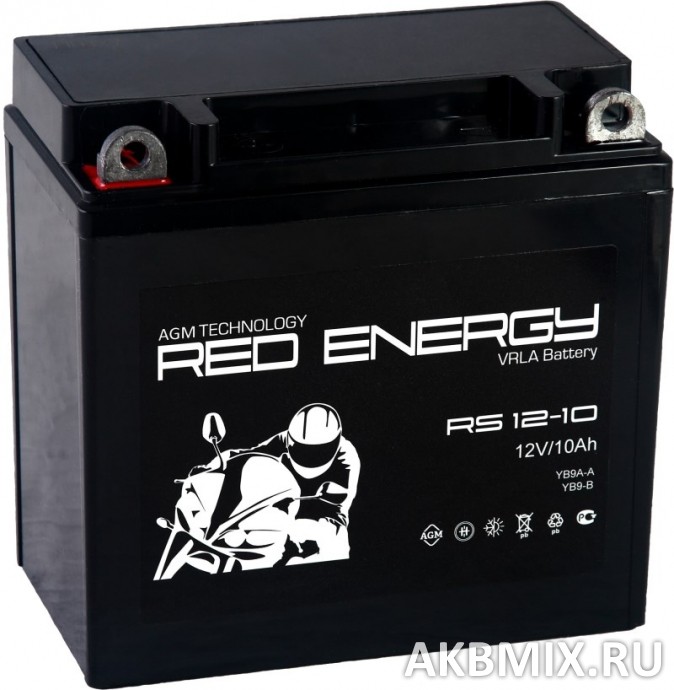Аккумулятор Red Energy RS 12-10 (12V, 10Ah, 110A) [YB9A-A, YB9-B]