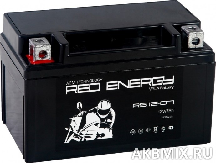 Аккумулятор Red Energy RS 12-07 (12V, 7Ah, 105A) [YTX7A-BS]