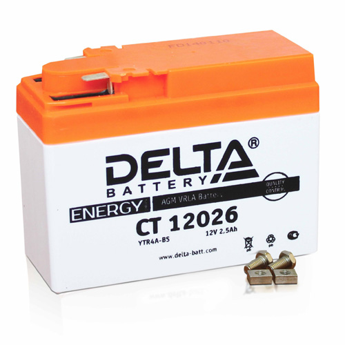 Аккумулятор Delta CT 12026 (12V, 2.5Ah, 45A) [YTX4A-BS]