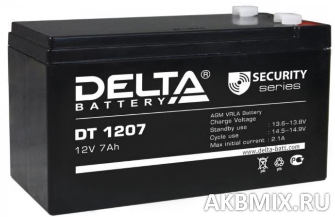 Аккумулятор Delta DT 1207 (12V, 7Ah)