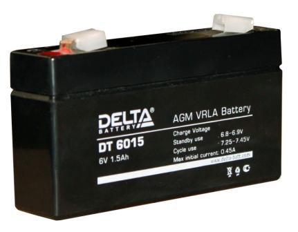 Аккумулятор Delta DT 6015 (6V, 1.5Ah)