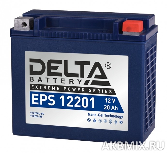 Аккумулятор Delta EPS 12201 (12V, 20Ah, 310A) [YTX20HL-BS, YTX20L-BS]