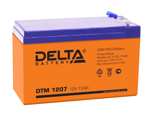 Аккумулятор Delta DTM 1207 (12V, 7.2Ah)