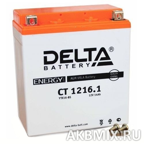 Аккумулятор Delta CT 1216.1 (12V, 16Ah, 230A) [YTX16-BS, YB16B-A]