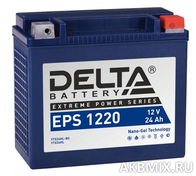 Аккумулятор Delta EPS 1220 (12V, 24Ah, 350A) [YTX24HL-BS, YTX24HL]
