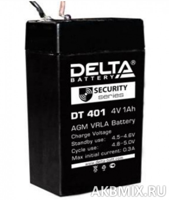 Аккумулятор Delta DT 401 (4V, 1Ah)
